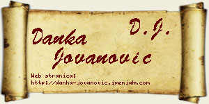 Danka Jovanović vizit kartica